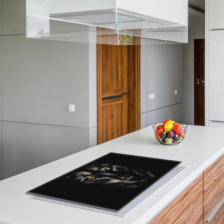 Herdabdeckplatte 80x52 cm 1-teilig Ceranfeldabdeckung Induktion Herdschutz Spritzschutz Glasplatte D