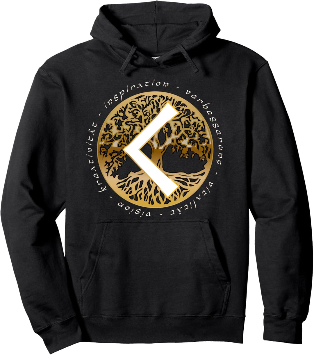 Rune Kenaz Baum des Lebens Geburtstagsrune 13. September bi Pullover Hoodie