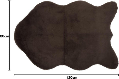 Gözze - Eleganter und Weicher Teppich aus Kunstleder, 80 x 120 cm - Taupe Taupe 80 x 120 cm, Taupe 8
