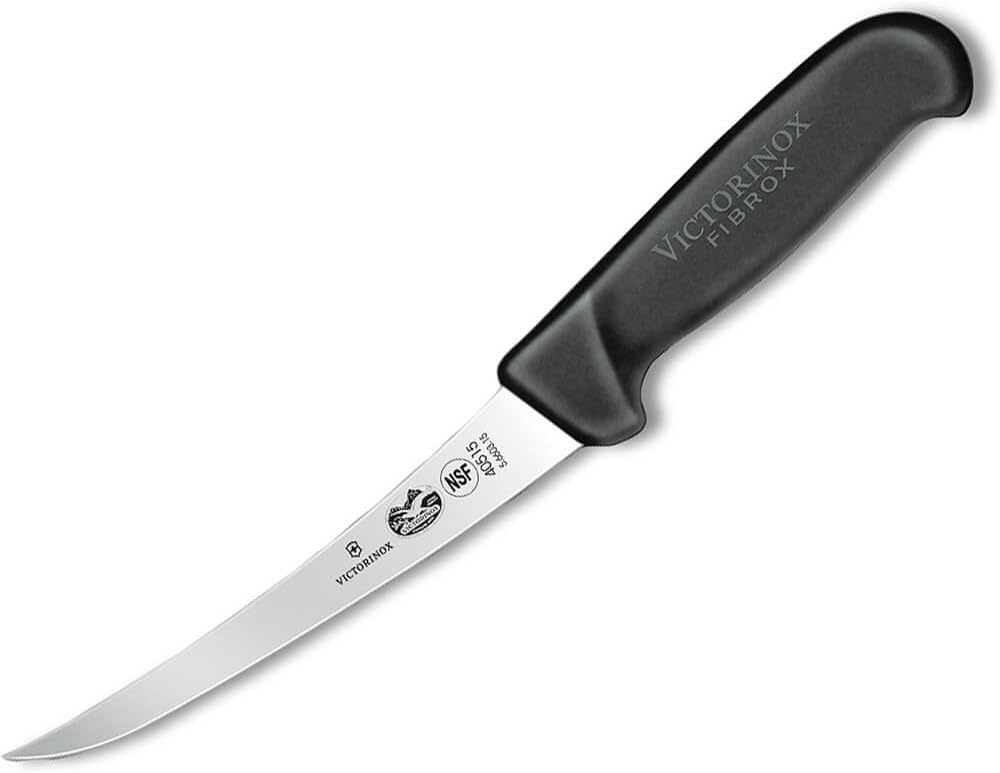 Victorinox, coltello disossatore da cucina Fibrox, manico ergonomico, 15 cm, nero 15 cm Schwarz, 15