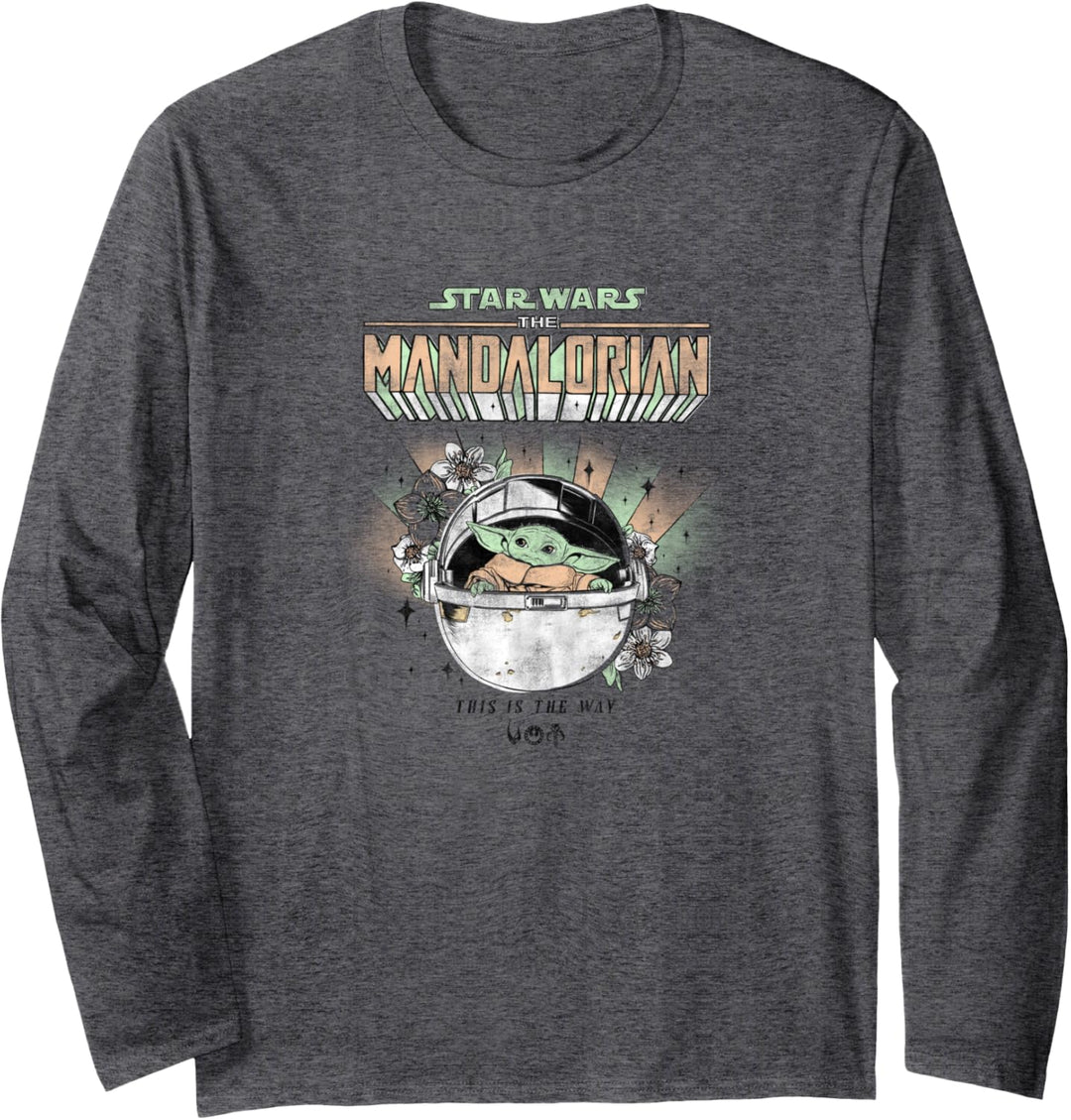 Star Wars: The Mandalorian The Child Pastels & Flowers Langarmshirt