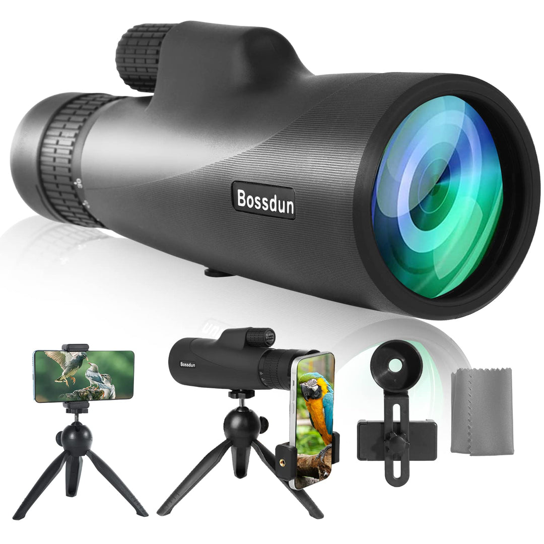 Monokulares Teleskop,10-30X50 Zoom HD Monokular mit IPX7 Nebel Wasserdicht Stossfest, FMC BAK4 Prism