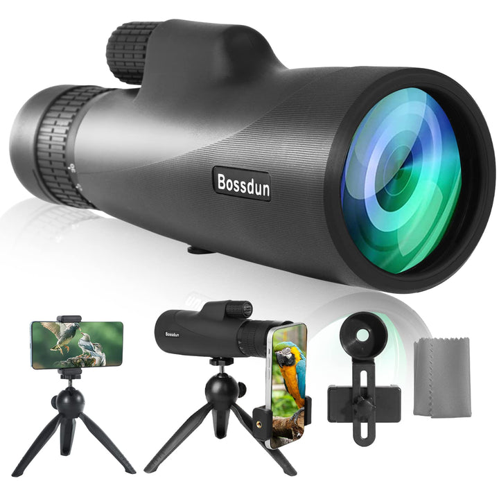Monokulares Teleskop,10-30X50 Zoom HD Monokular mit IPX7 Nebel Wasserdicht Stossfest, FMC BAK4 Prism