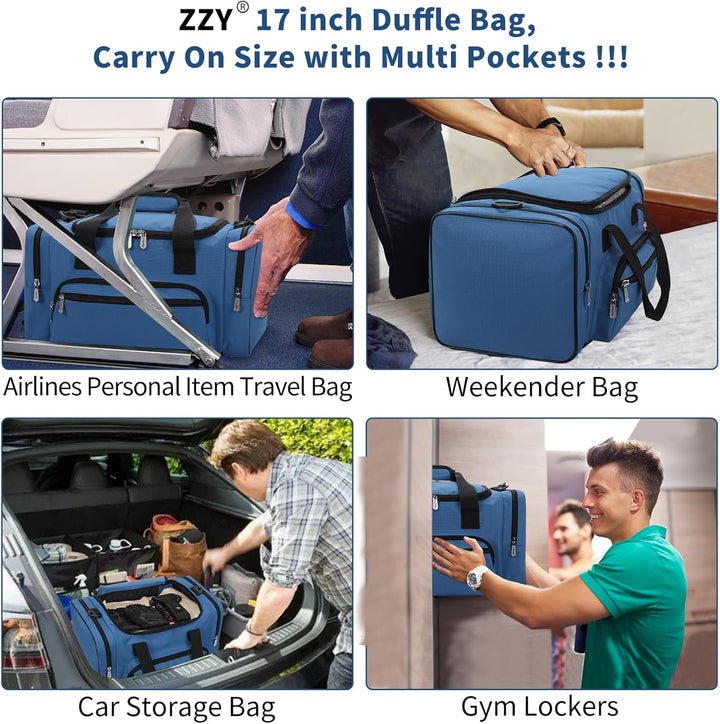 ZZY Sporttasche klein, 25L Gym Tasche, Fitness Tasche Trainingstasche für Weekender Reisetasche (Bla