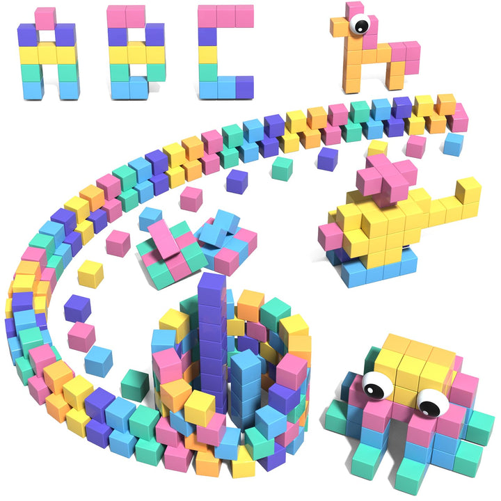 Goody King Magnetische Bausteine 56 Teile Set, Magnetbausteine für Kinder, Montessori Magnetische Sp