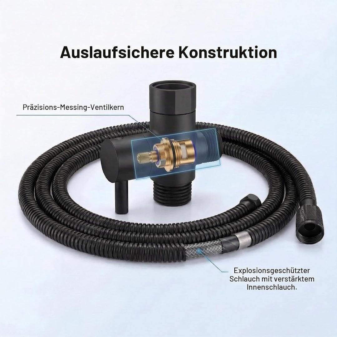 Edelstahl Bidet Handbrause Set Robuste WC Dusche Bidet Sprayer mit Halterung, T-Adapter &amp; Schlauch f
