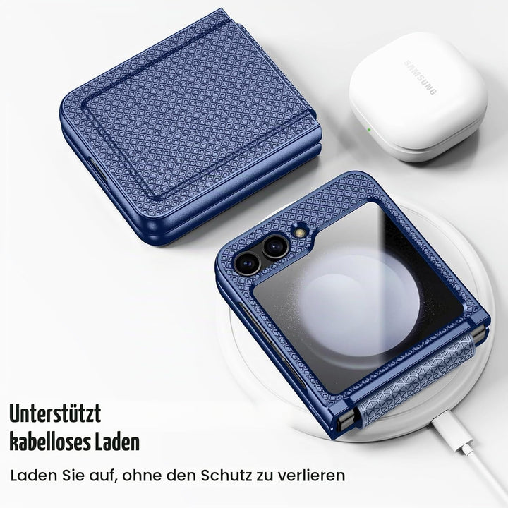 Doeshine für Samsung Galaxy Z Flip 5 Hülle für Mag-Safe mit Scharnierschutz &amp; Displayschutzfolie, Ru