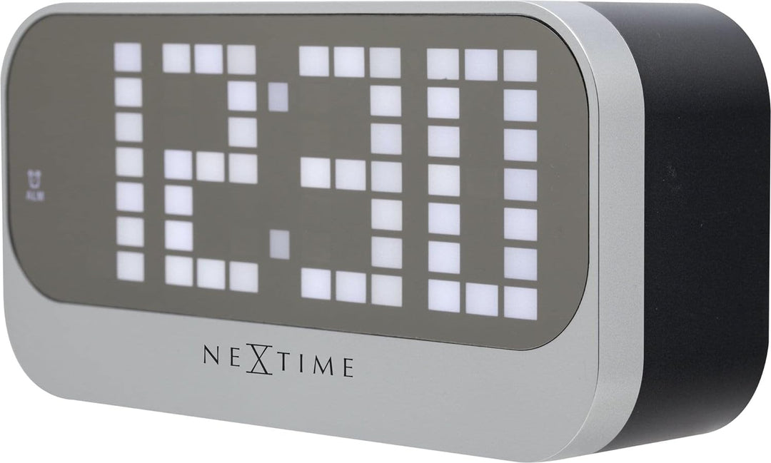 NeXtime 5211ZW Wecker, Metall und Kunststoff, Schwarz, Ø 17.5 cm