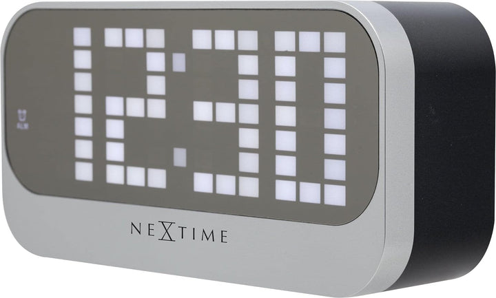 NeXtime 5211ZW Wecker, Metall und Kunststoff, Schwarz, Ø 17.5 cm