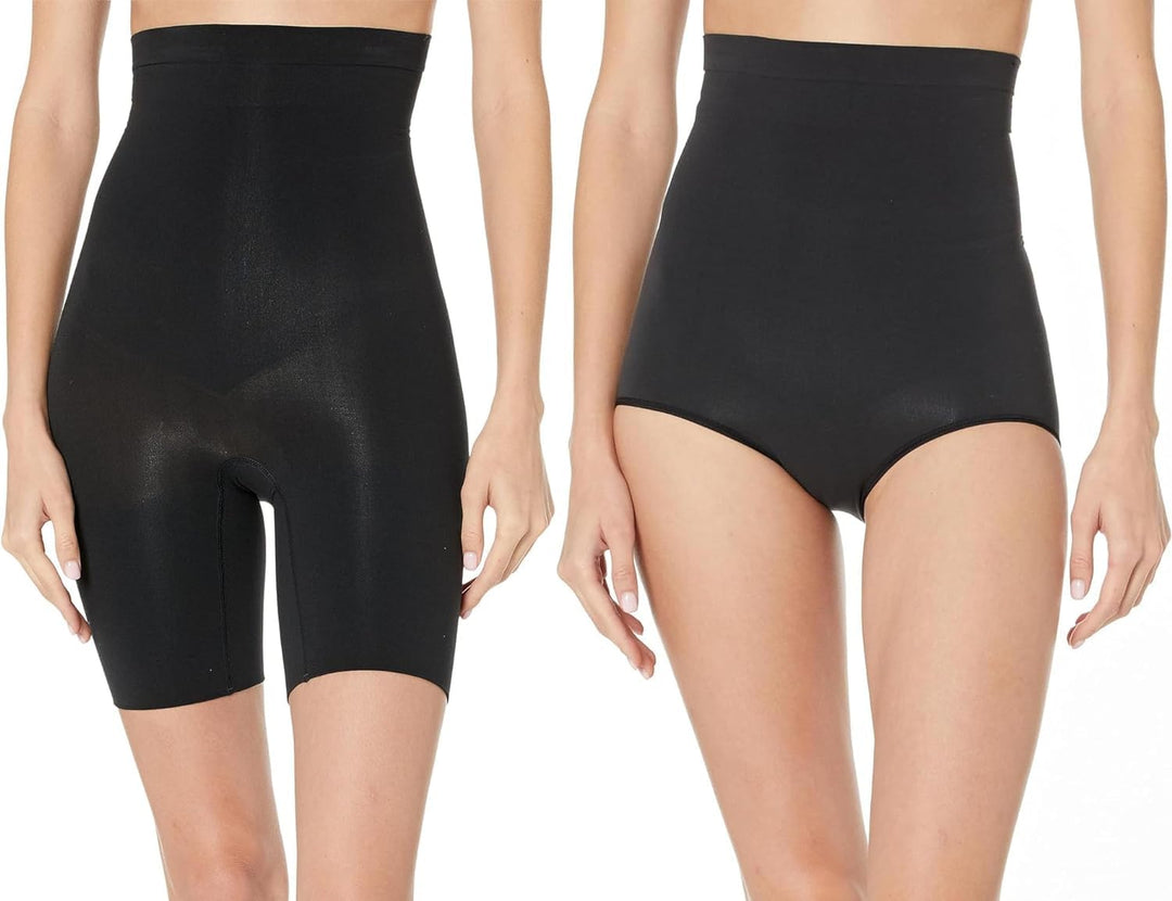 Spanx Damen Higher Power Short Waist Shapewear XL Double-Pack: Waist Shapewear Very Black/Very Black