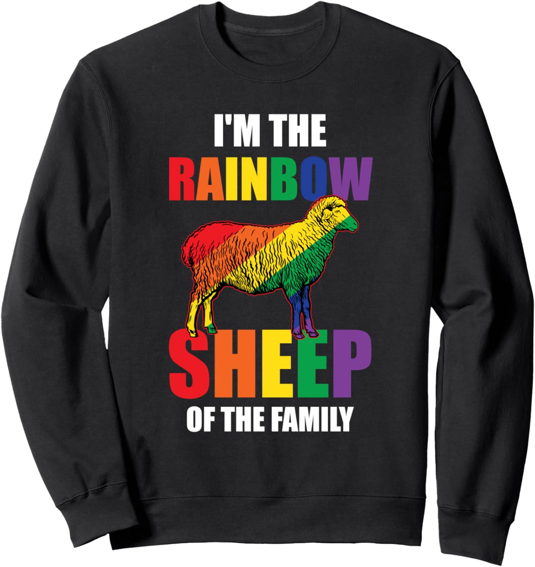Ich bin das Regenbogenschaf der Familie Lustige Homosexuell Sweatshirt
