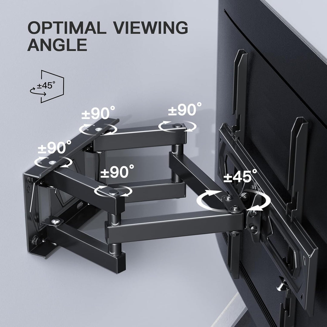 PERLESMITH TV Wandhalterung, Schwenkbare Neigbare TV Halterung für 26-65 Zoll Flach &amp; Curved Fernseh