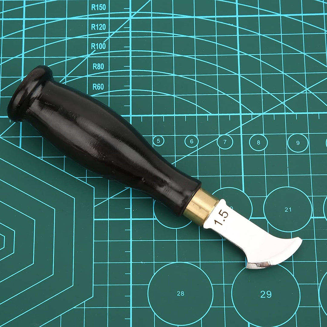 Lederkantenfalte Sandelholzgriff Lederkantenmarkierung Handwerk DIY Tool Leder Crimpwerkzeuge Grösse