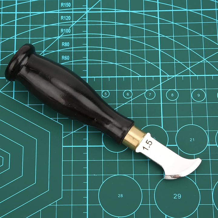 Lederkantenfalte Sandelholzgriff Lederkantenmarkierung Handwerk DIY Tool Leder Crimpwerkzeuge Grösse