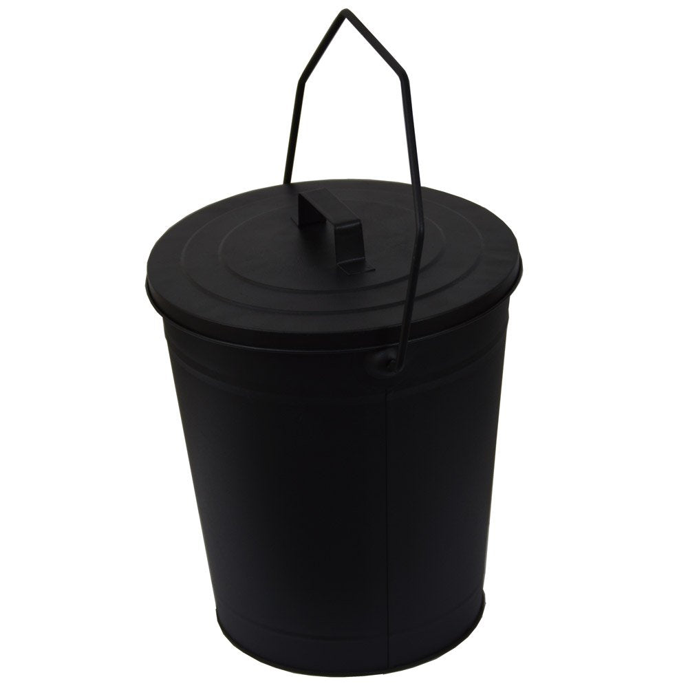 Inglenook Metalleimer mit Deckel, Schwarz