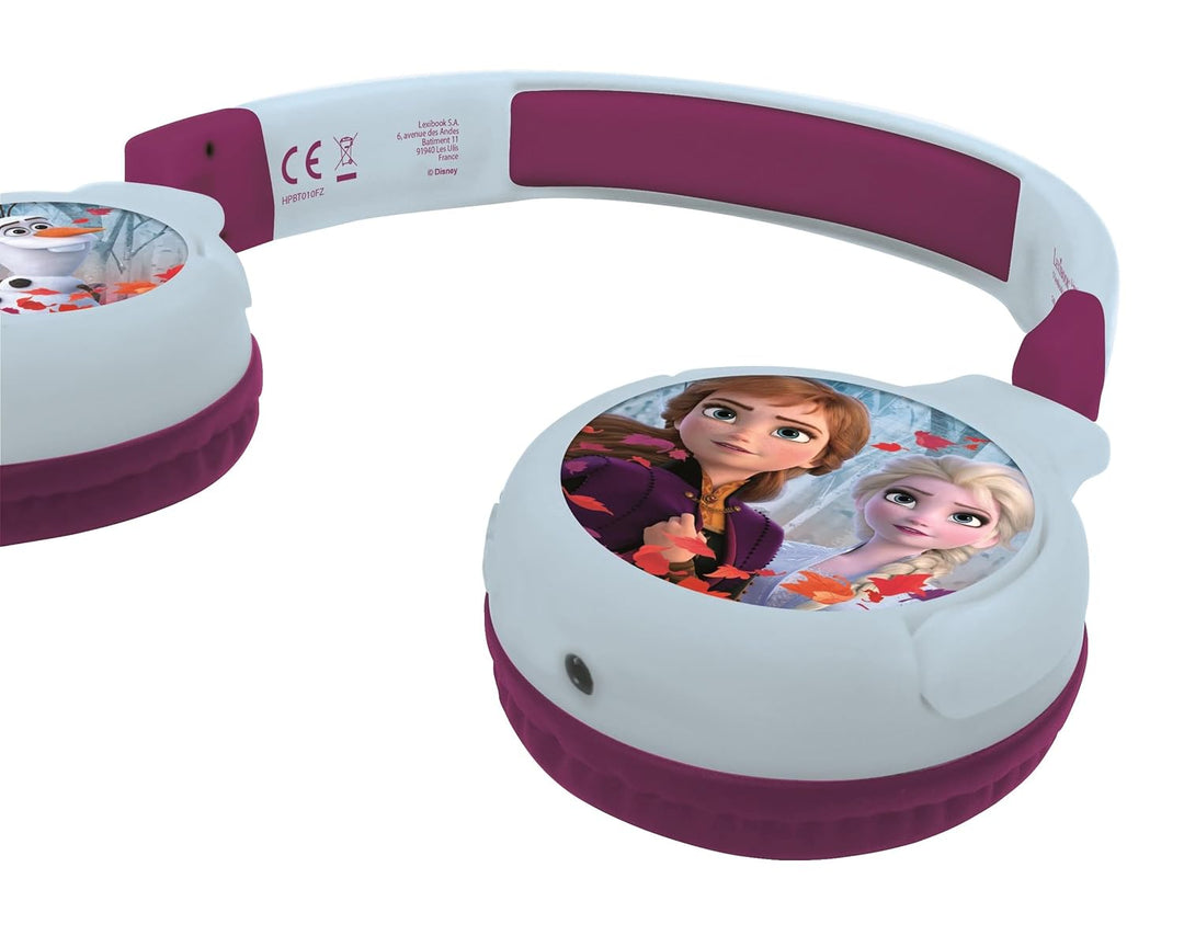 Lexibook - Disney Die Eiskönigin - 2-in-1-Bluetooth-Kopfhörer für Kinder, Stereo Wireless Wired, Kin