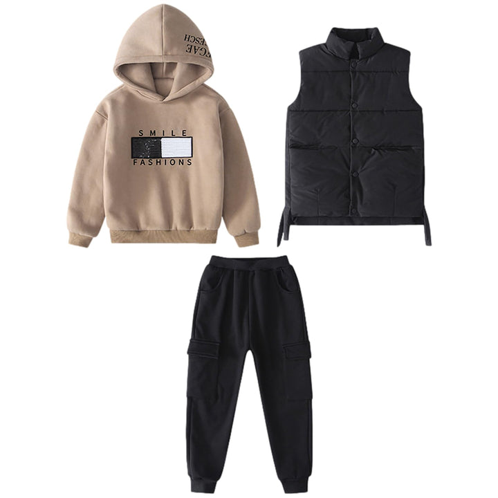 amropi Jungen Hoodie Trainingsanzug Kapuzenpullover Sweatshirt Weste Jogging Hose 3 Stück Kleidungss