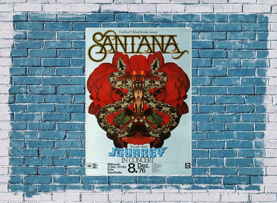 Santana - Moonflower, Köln 1976 » Konzertplakat/Premium Poster | Live Konzert Veranstaltung | DIN A1