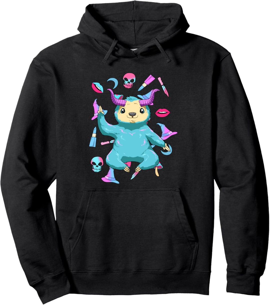 Pastel Goth Soft Grunge Baphomet Faultier Pullover Hoodie