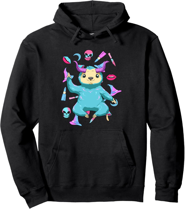 Pastel Goth Soft Grunge Baphomet Faultier Pullover Hoodie
