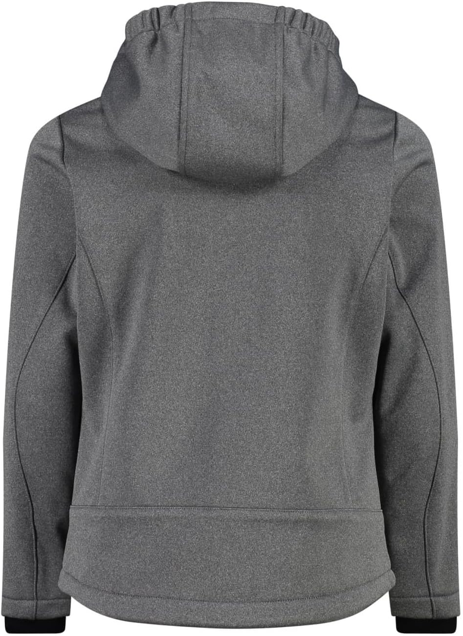 CMP Mädchen Softshelljacke Fix Hood 98 Schwarz Mel.-Glanz, 98 Schwarz Mel.-Glanz