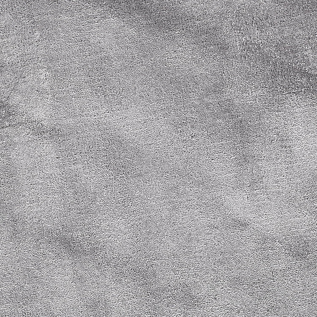 Teppich Viskose helles Grau rund 140 cm einfarbig handgewebt Kurzflor Gesi II
