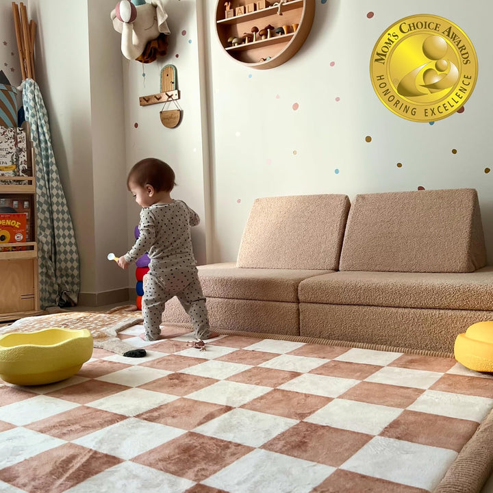 Hakuna Matte Baby Krabbeldecke „Cloud Soft“ 200 x 150 x 2,5 cm, Schachbrettmuster – Hochwertige Kind