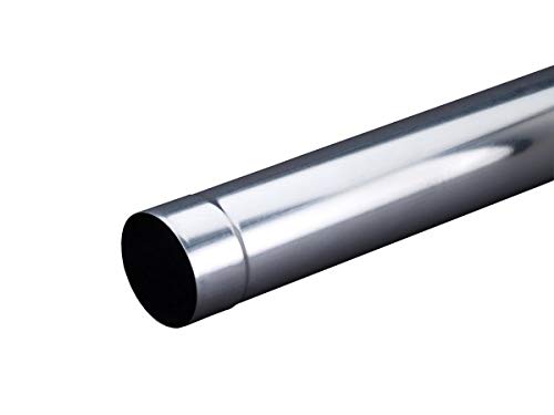 ARZER Titanzink Fallrohr DN60 bis DN100, Länge 0,5m bis 2m, Silber, 0,7mm, Einzelstücke DN 100 - 2m,