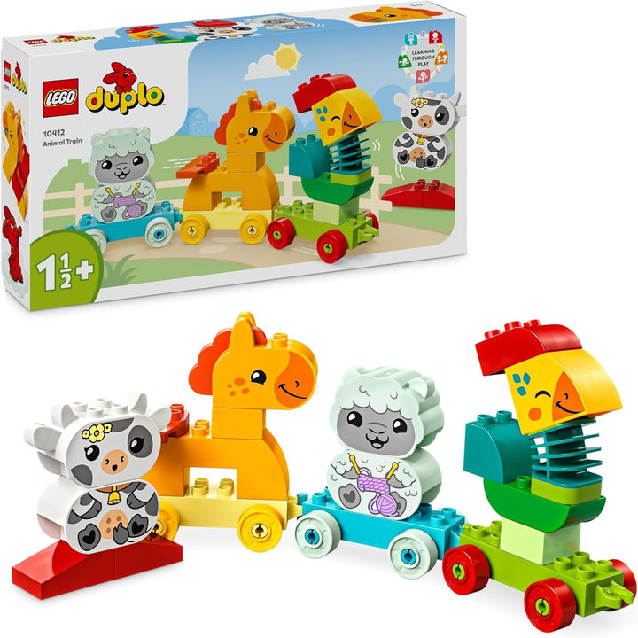 LEGO DUPLO Town ABC-Lastwagen, Lernspielzeug für Kleinkinder ab 2 Jahren & DUPLO Tierzug, Zug-Spielz