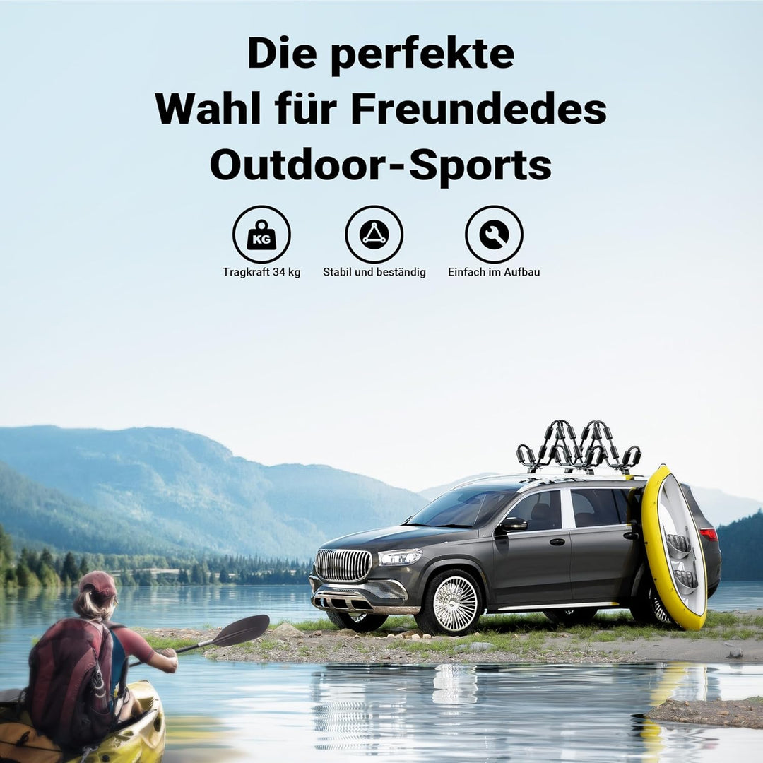 Wiltec Dachträger für Boot und Kajak, Boothalterung 34 kg, 34 kg