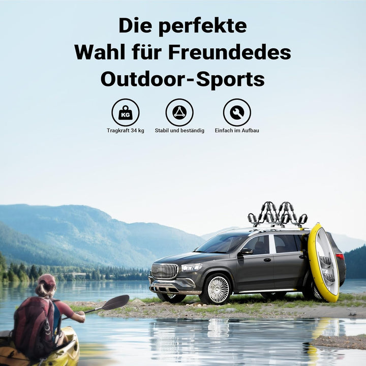 Wiltec Dachträger für Boot und Kajak, Boothalterung 34 kg, 34 kg