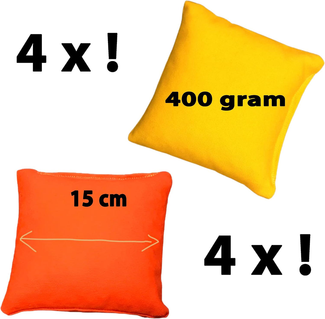 DOCTOR SPORT │ Original Cornhole Bean Bags (8-teilig) │ 15 x 15 cm │ 400 g │ Aus Bester Verarbeitung