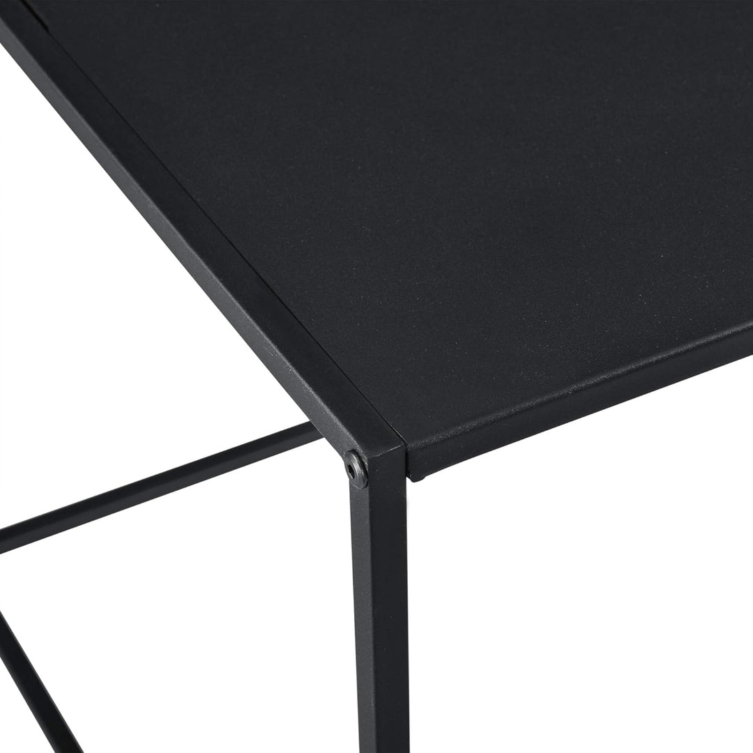 [en.casa] Beistelltisch Russafa 50x55x55 cm Wohnzimmertisch Industrie-Design Metall Schwarz 50 x 55