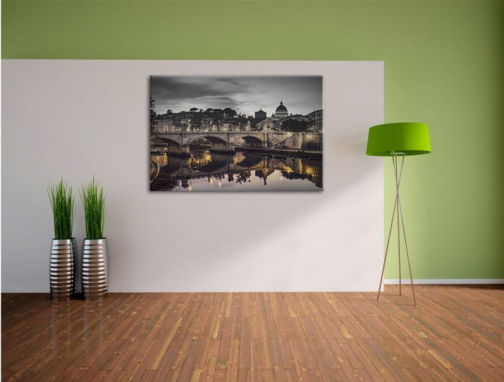 Pixxprint Rom Kathedrale St. Peter als Leinwandbild/Grösse: 100x70 cm/Wandbild/Kunstdruck/fertig bes