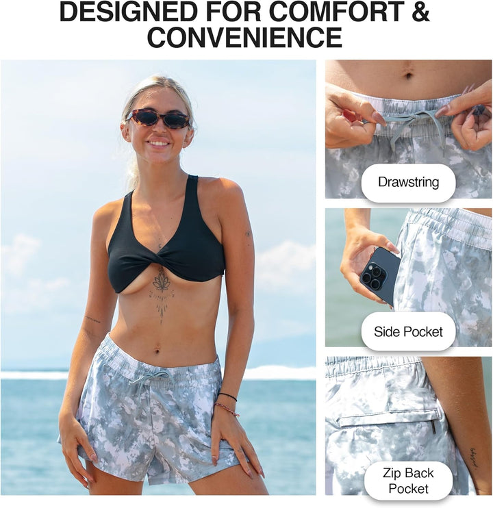 Kanu Surf Damen Boardshorts 4 Seafoam Grey, 4 Seafoam Grey
