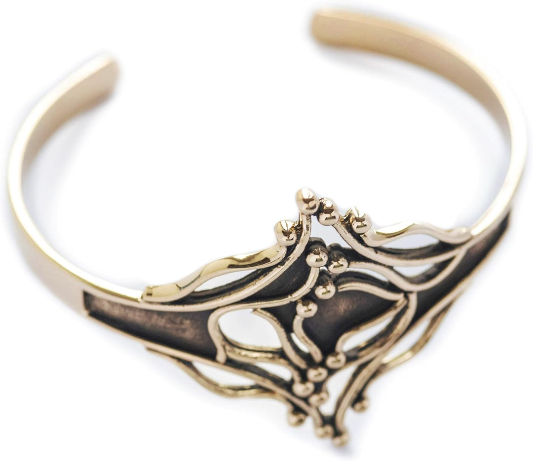 Windalf Mittelalter Bohemia Armreif Alina Ø 6.3 cm Vintage Elfen Ornamentik Bronzearmreif Armschmuck