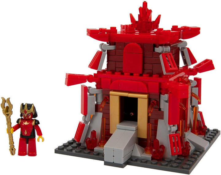 GORMITI - Feuerkonstruktionsset mit Mini-Figur, die Fiamma-Festung, 280-teilig, für Kinder ab 4 Jahr
