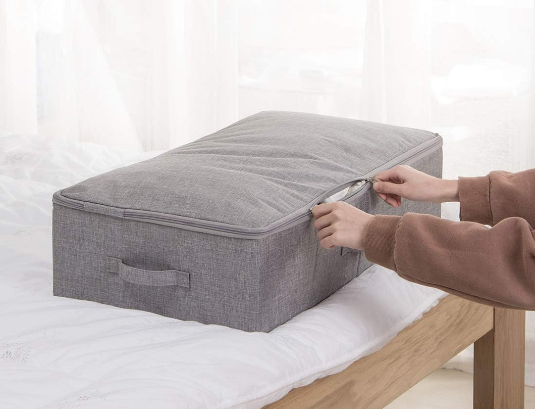 iwill CREATE PRO Faltbare starre Unterbett-Aufbewahrungsbehälter für Kleidung, Schuhe, Decken, Bettd
