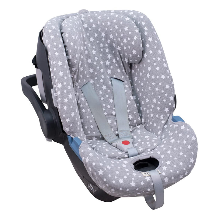 JYOKO KIDS Bezug für Autositz kompatibel mit Cybex Aton Cloud- Q-M-2-4-5, aus Baumwolle (Aton 4, Whi