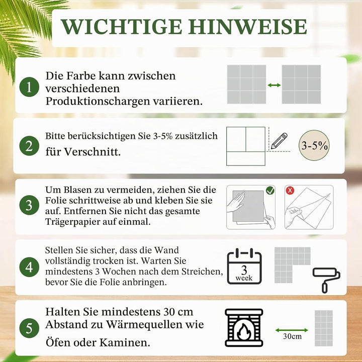 WoStick Wandfliesen zum Abziehen und Aufkleben, 1,6 mm dick, 10 Bögen, U-Bahn-Design, Spritzschutz-F