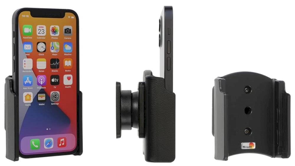 Brodit Gerätehalter 711234 | Made IN Sweden | für Smartphones - Apple iPhone 12 Mini, schwarz