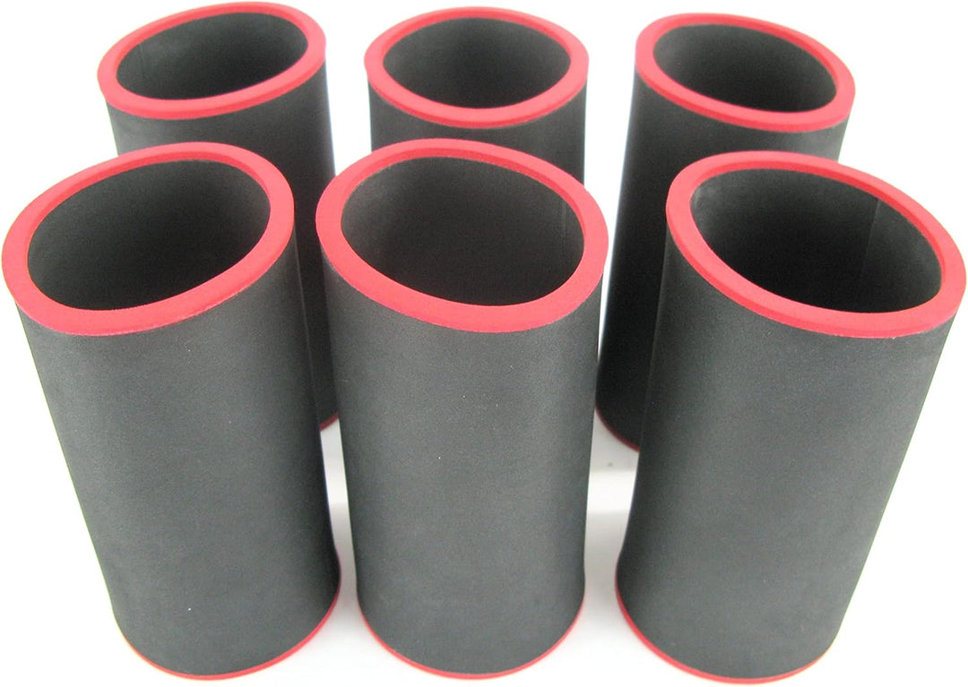 6X Schwarze Getränkekühler - Bierkühler - Flaschenkühler für 0,5L Bierflaschen aus bestem 5-6mm dick