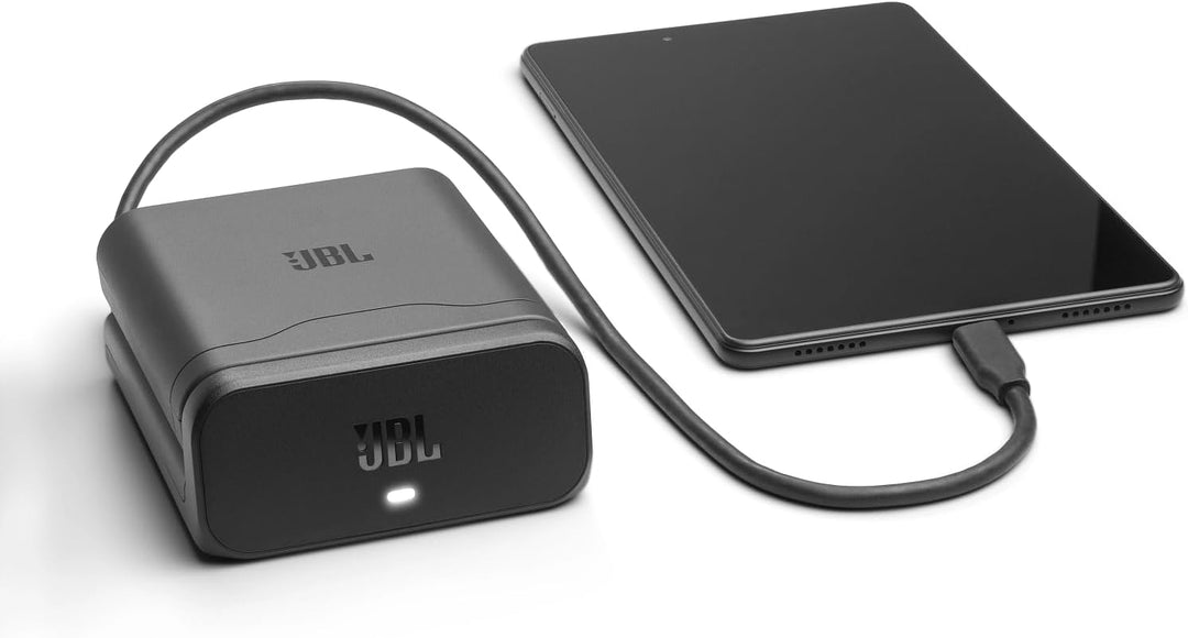 Der JBL Battery 400 mit Ladecase lässt Sich in Sekundenschnelle austauschen, sodass Ihre JBL PartyBo