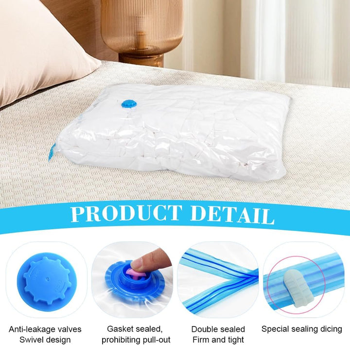 10 Stück Vakuumbeutel für Kleidung 30X40 cm,Wakumsäcke Kleidung Staubsauger,Vakuumierbeutel Bettdeck