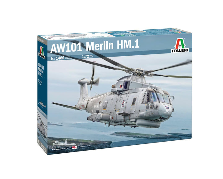 Italeri 1486 1:72 AW-101 Merlin HM.1 Modellbausatz Militärflugzeug