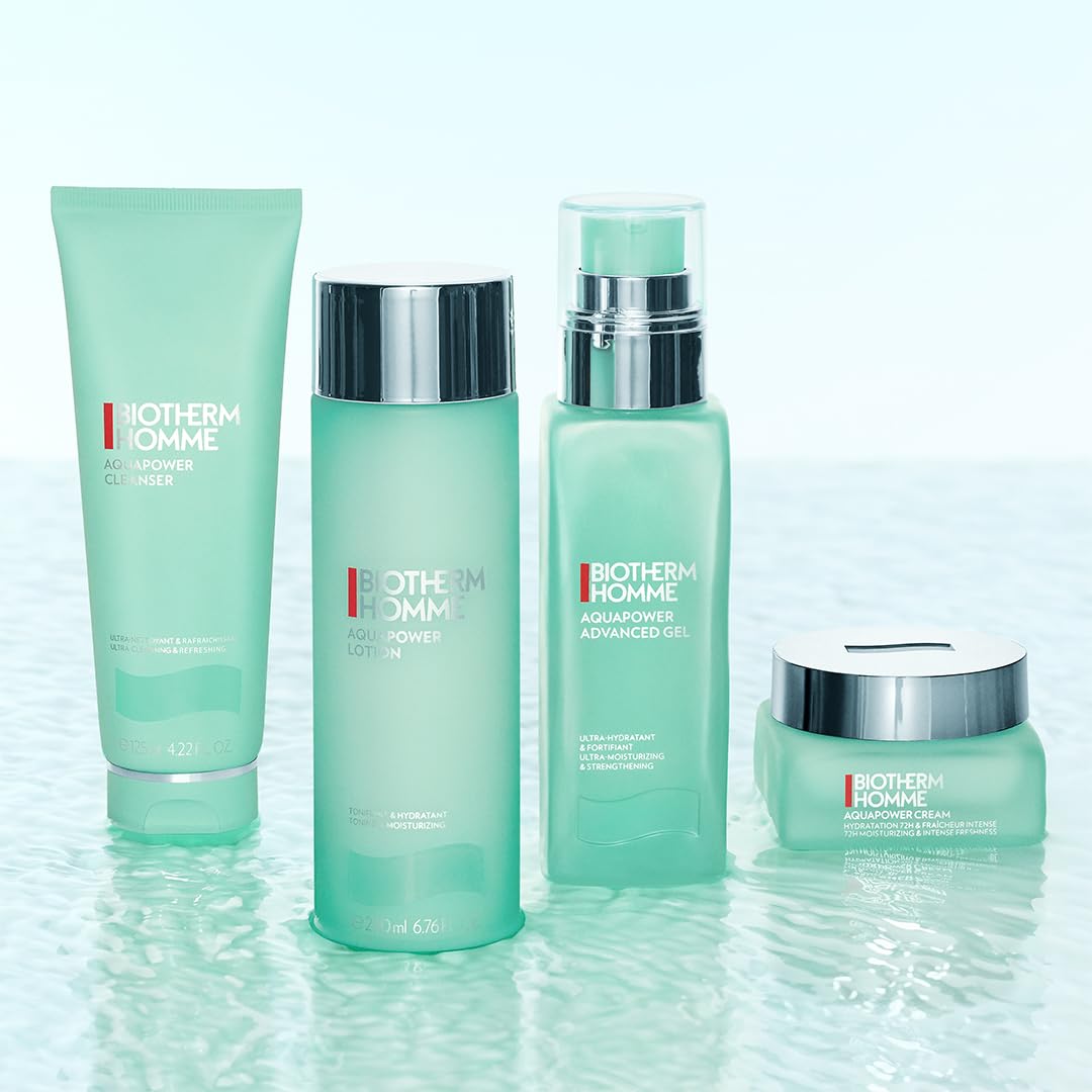 Biotherm Homme Aquapower Comfort Gel, mit Thermalplankton und Oligo-Mineralien, erfrischendes Gesich