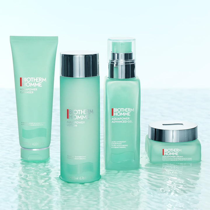 Biotherm Homme Aquapower Comfort Gel, mit Thermalplankton und Oligo-Mineralien, erfrischendes Gesich