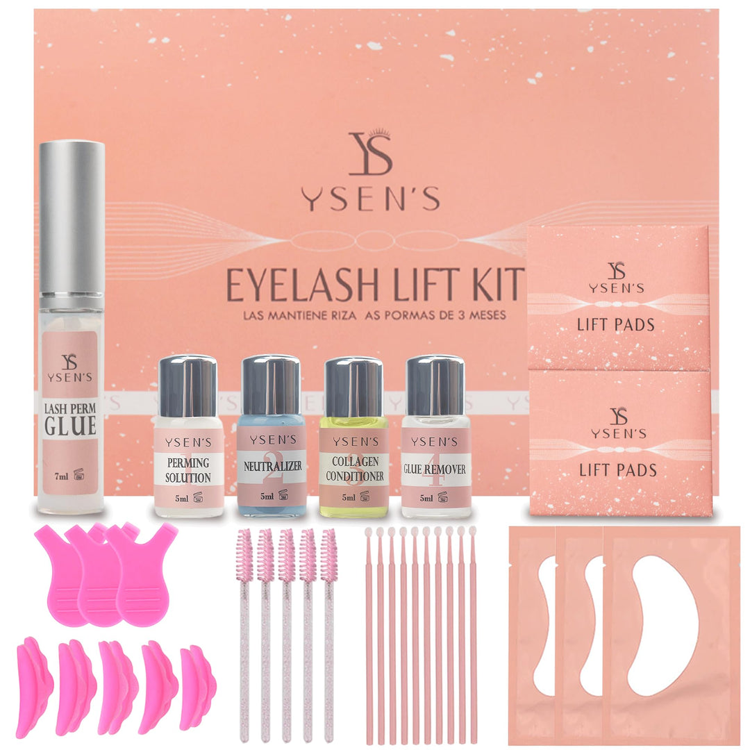 Ysen's Wimpernlift-Set mit Kleber, Perming-Lösung, Neutralisierer, Kollagen-Conditioner, Klebstoffen