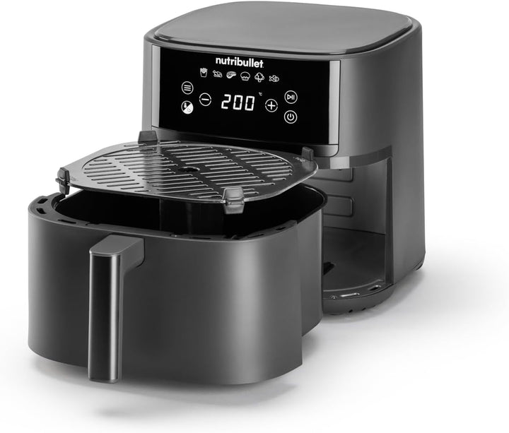 nutribullet Air fryer Crisplite NBA0611DG, Heissluftfritteuse mit 6L Kapazität, 80-200° Temperaturko