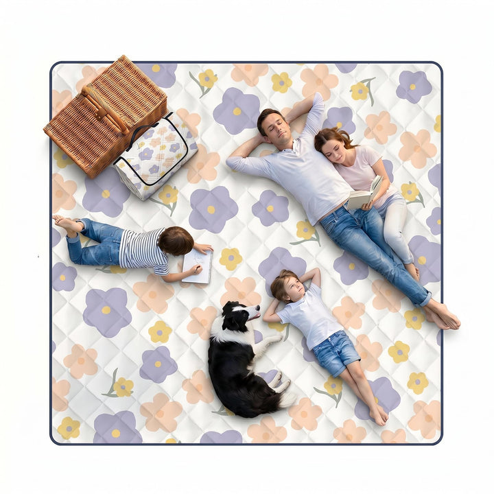 Picknickdecke Wasserdicht, Pikncik Decke Gross, Picknickdecke 200x200cm, Faltbar Leicht Tragbar Outd
